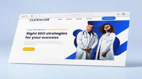 SEO Company Website UX/UI Design Portfolio Image