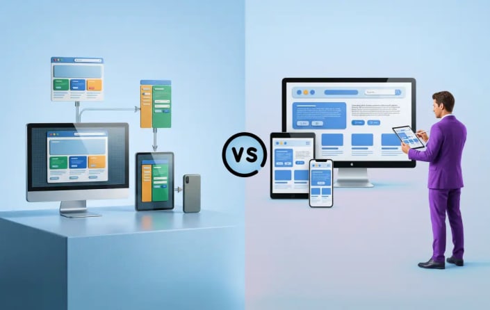  Responsive Design vs. Adaptive Design