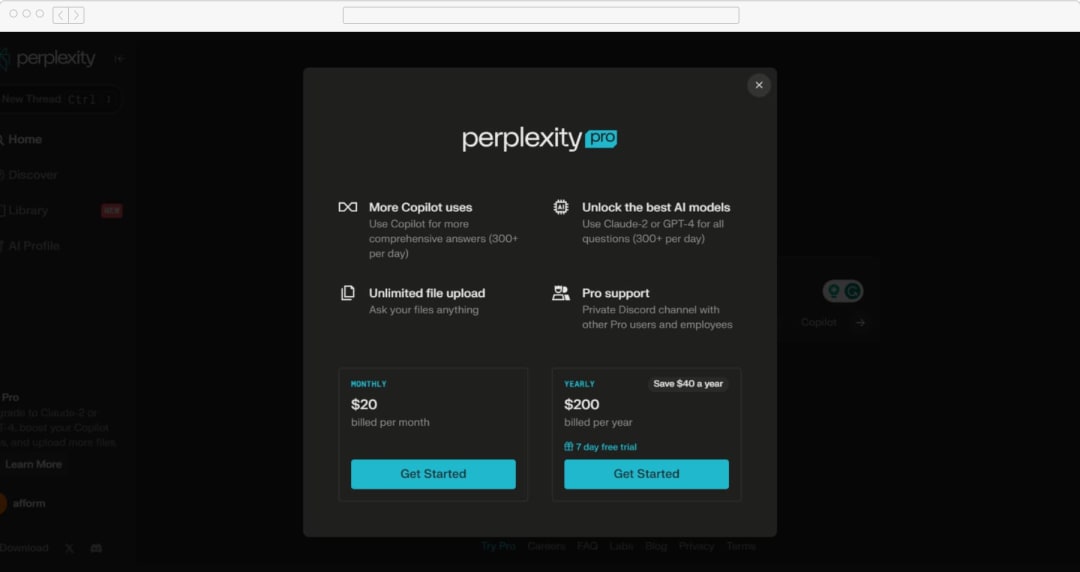 Perplexity AI Pricing