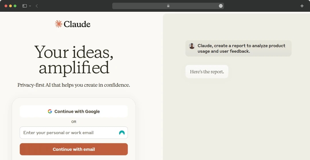 Claude AI Homepage
