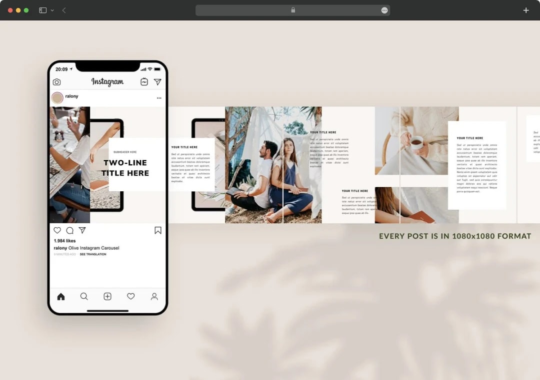Instagram carousel post