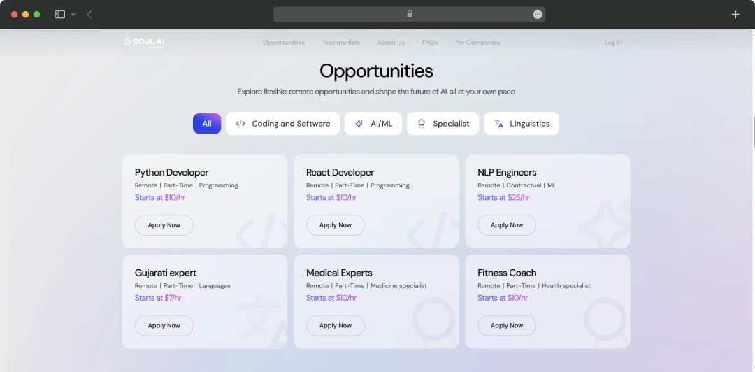 key featurez of soul ai