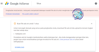 Cara Mengatasi Peringatan Ads.txt Adsense di Blogger