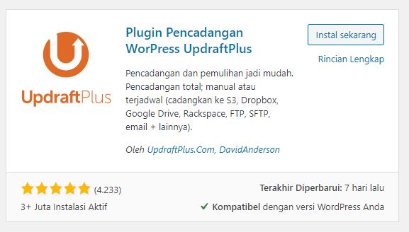 Cara BackUp WordPress Dengan Mudah