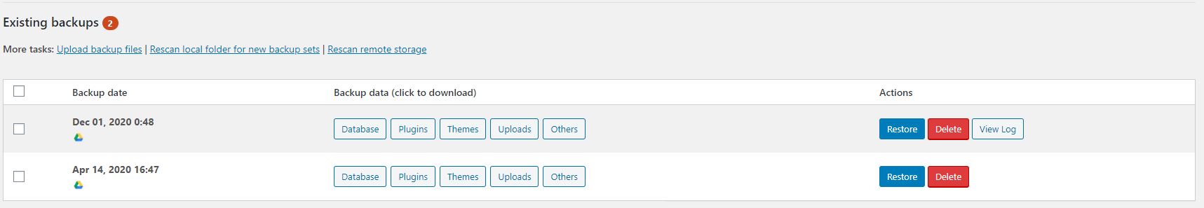 Cara Mengembalikan Backup dari Plugin UpDraftPlus