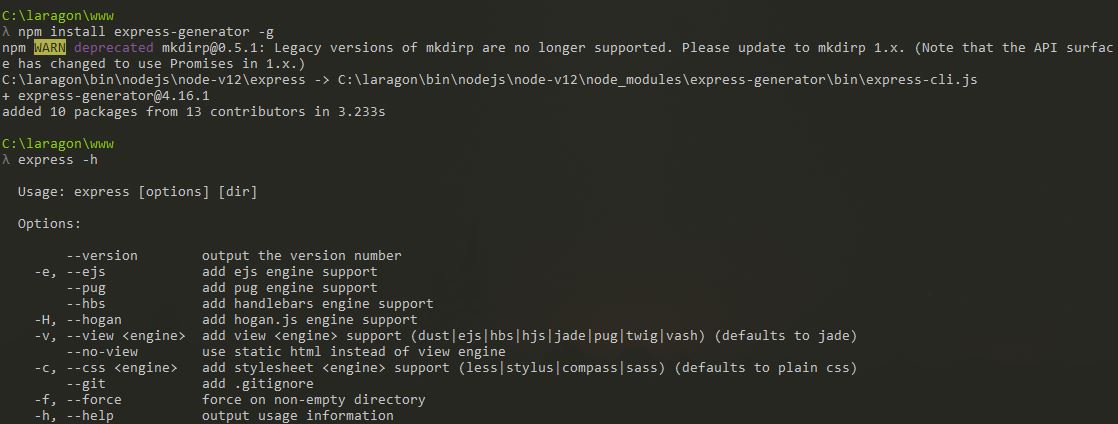 Cara Memasang ExpressJS menggunakan Express Generator