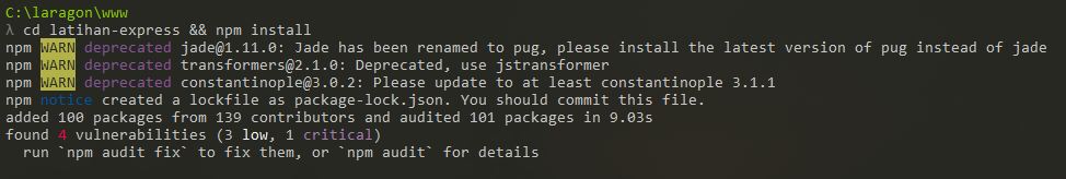 Cara Memasang ExpressJS menggunakan Express Generator