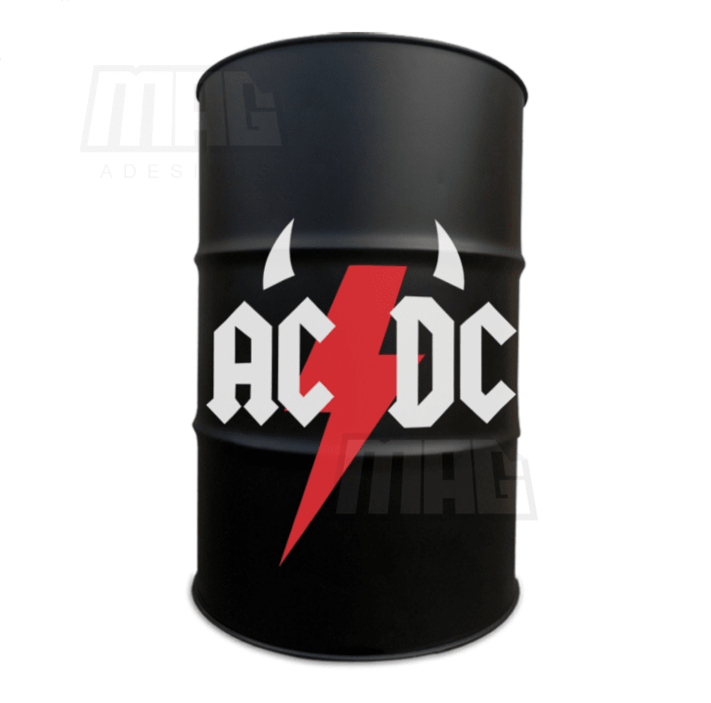 Adesivo decorativo ACDC (para tonéis/tambor 200l)