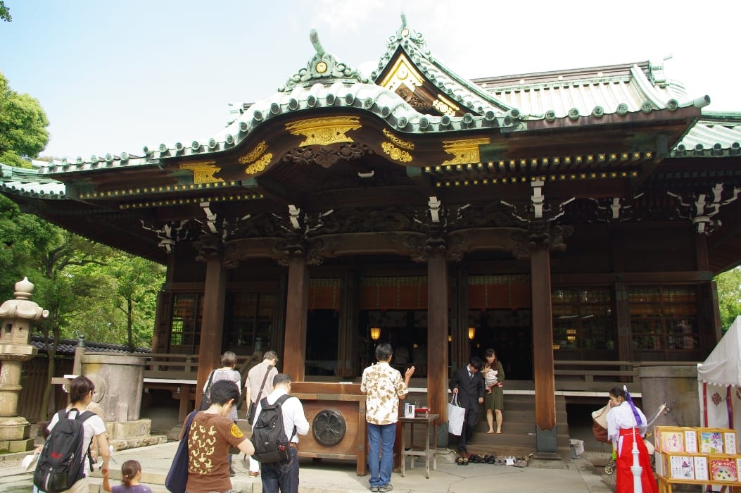 The Shrine Building All Made of Japanese Cypress in “Gongen Dukuri” style