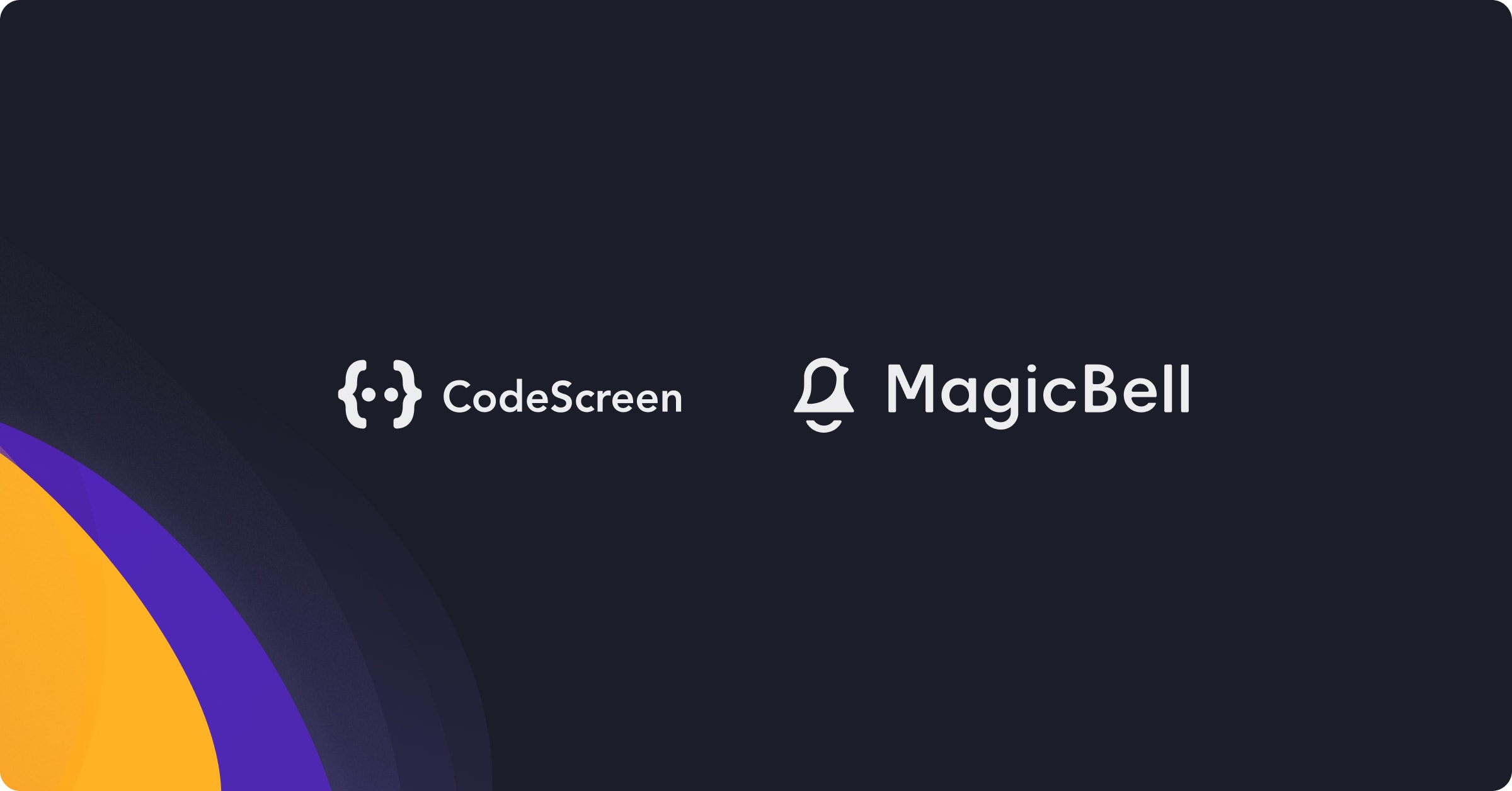banner with a logo of MagicBell and CodeScreen