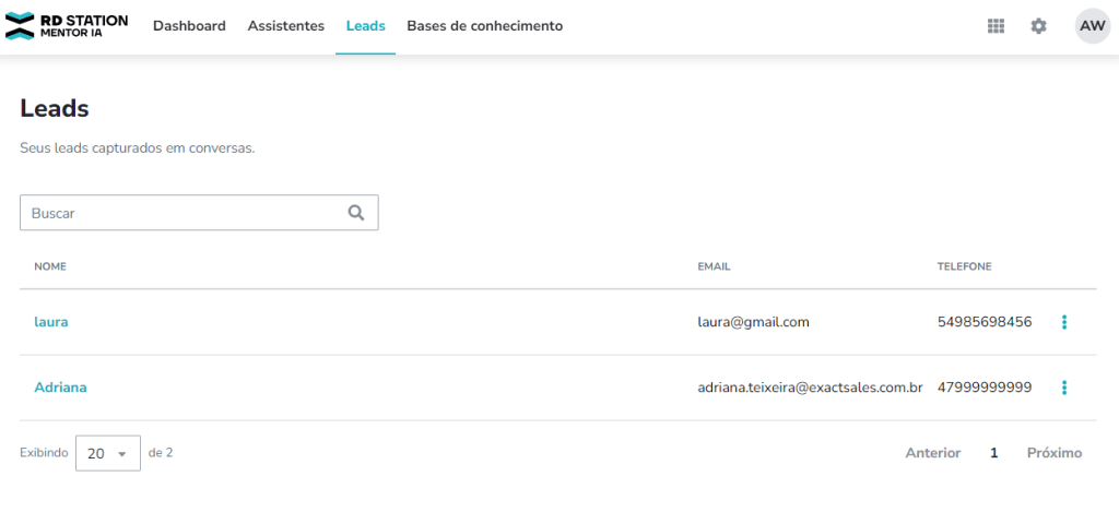 Perfil dos leads já está disponível no RDS Mentor IA
