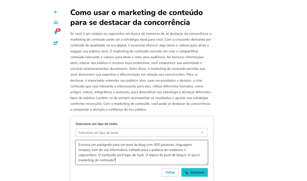 No prompt de comando você consegue definir todos os detalhes para conter no seu texto.
