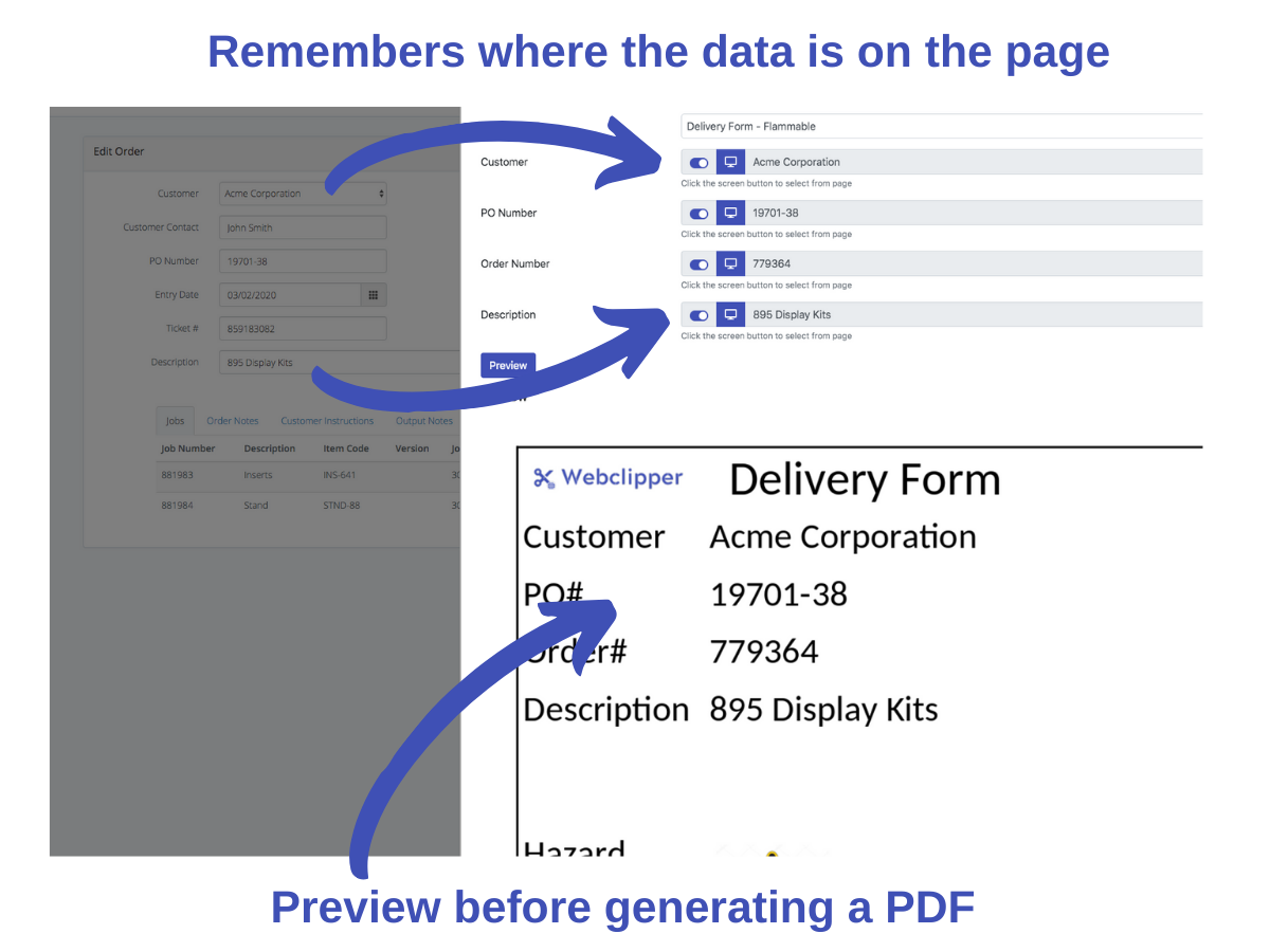Webclipper.io export web data to PDF document