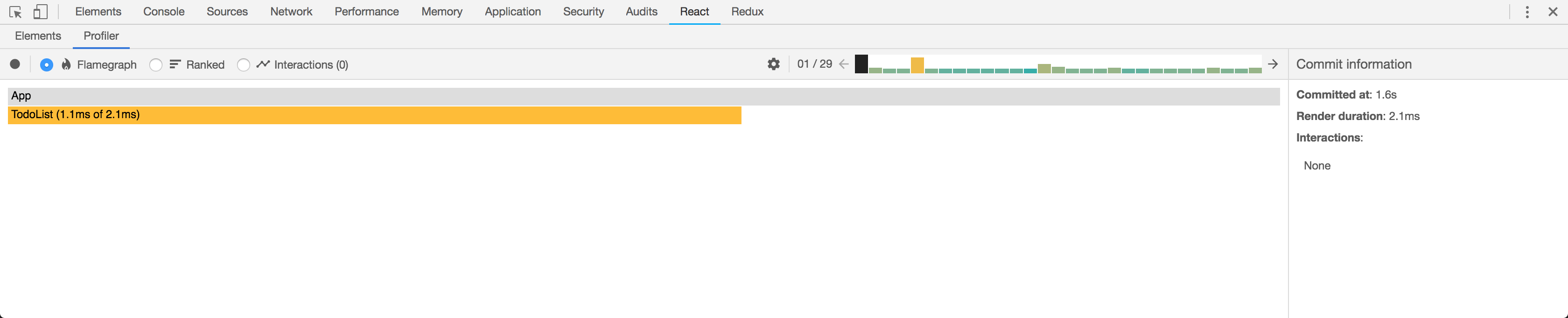 Profiler com interações gravadas