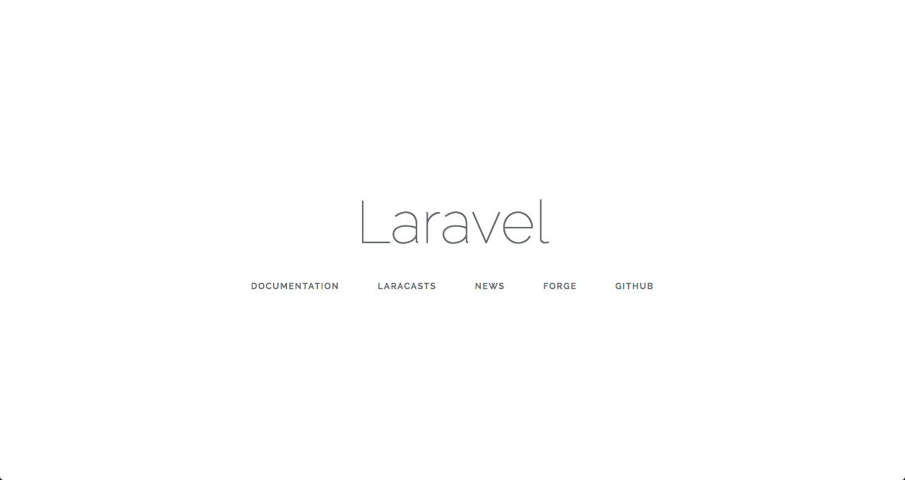 Site padrão criado pelo Laravel