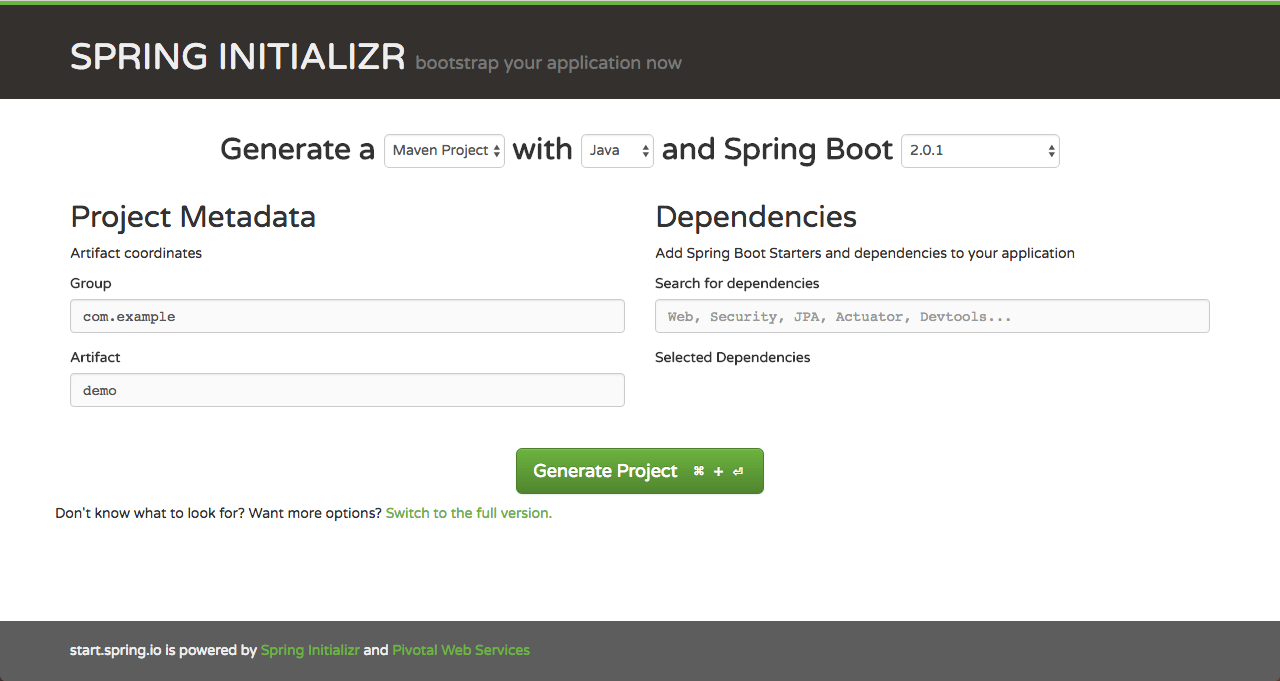 Spring Boot site