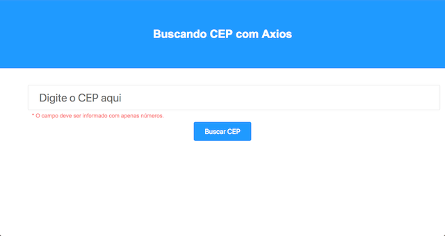 Form para buscar o CEP