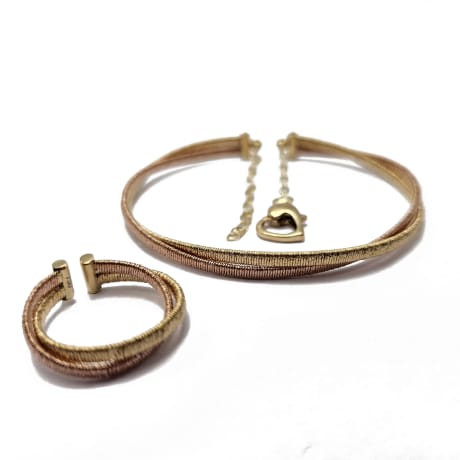 18K Intertwined Bangle & Ring