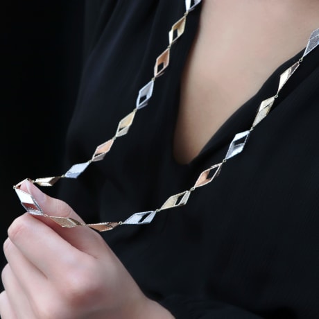 18K Fashion Rhombus Dress Chain