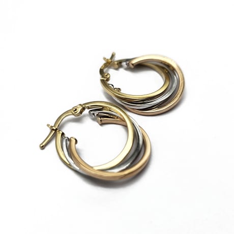 18K Layered Hoop Earrings