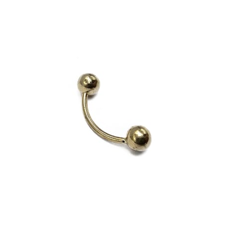 18K Plain Round Barbell Piercing