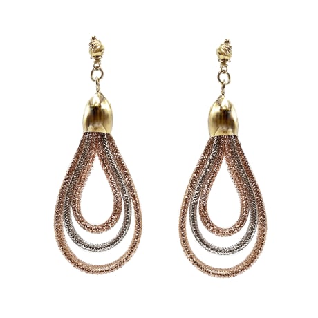 18K Layered Mesh Earrings