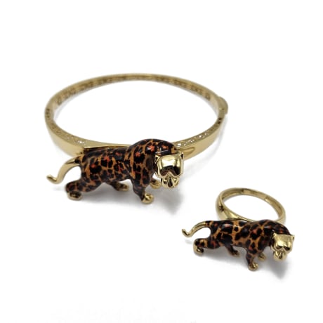 18K Leopard Bangle & Ring