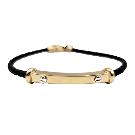 18K Classy Leather Bracelet - Unisex