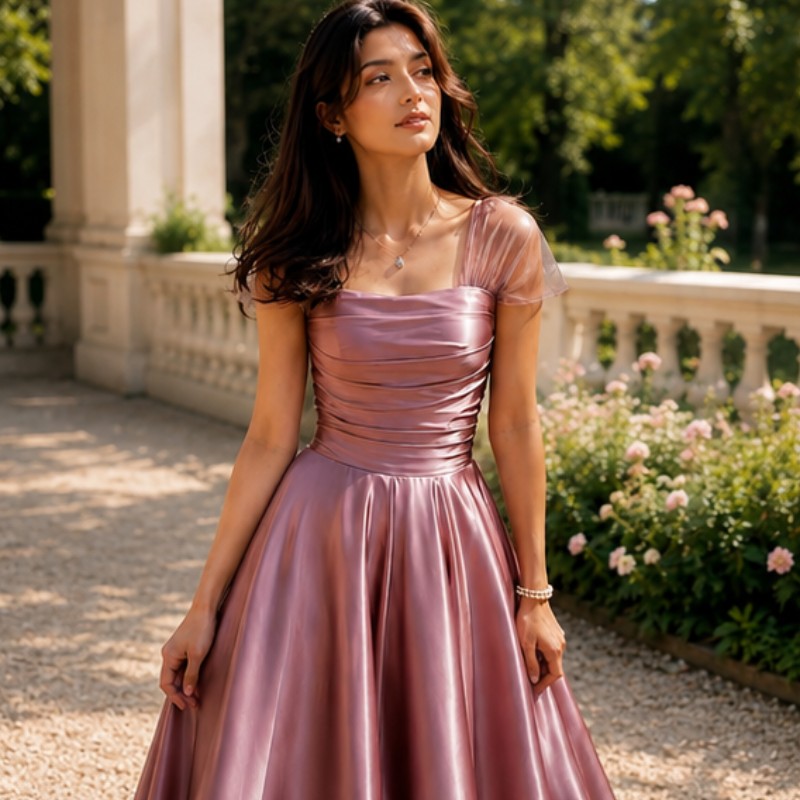 Satin Evening Gown