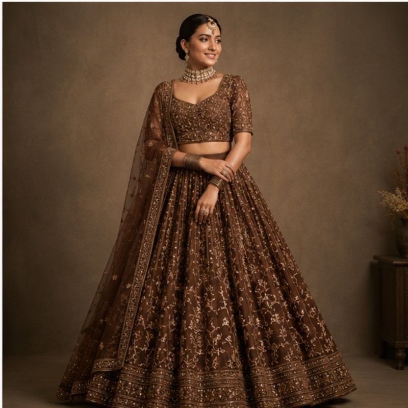 Pearl Embroidered Lehenga