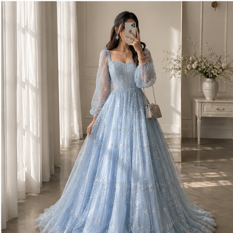 Sequin Reception Dress