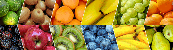 Summer fruit collage
