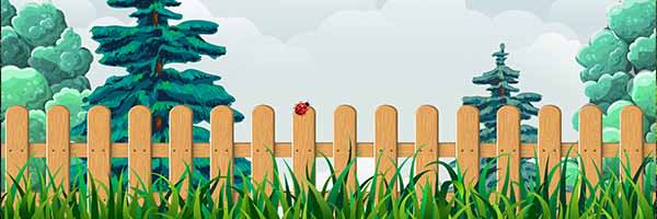drawing of wooden fence