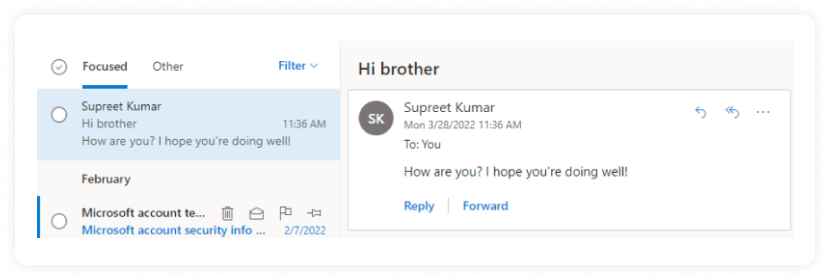 Step 1 to find an email header in Outlook - Open the message and click on three dots