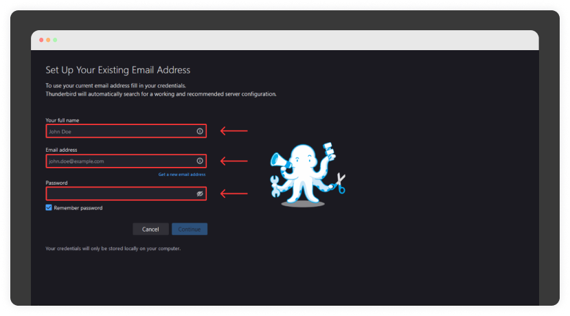 Enter your login details