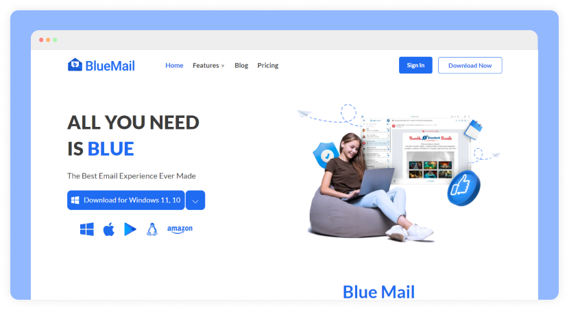 Blue mail