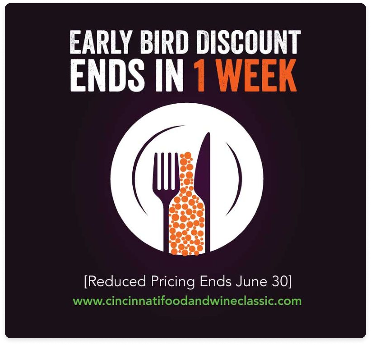 Early bird discounts