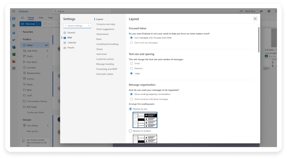 An image showing how to whitelist emails in Outlook