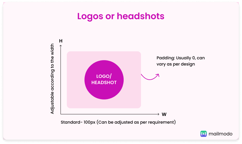 Logo or headshot size