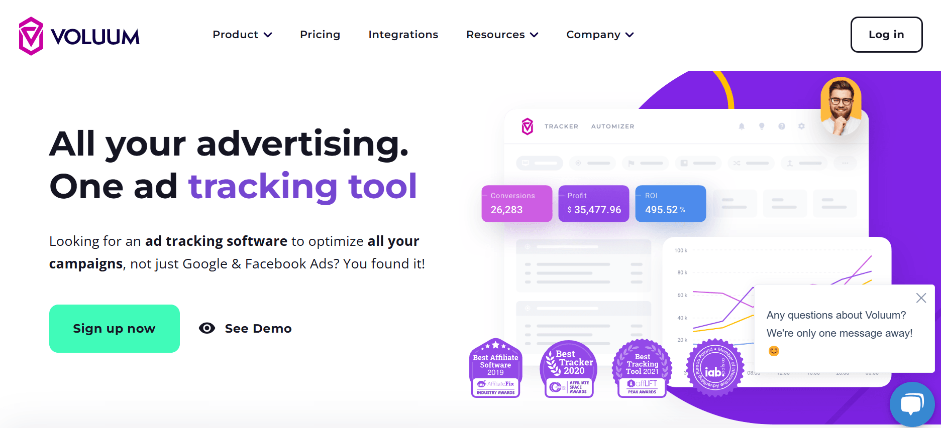 An image showing affiliate platform Voluum