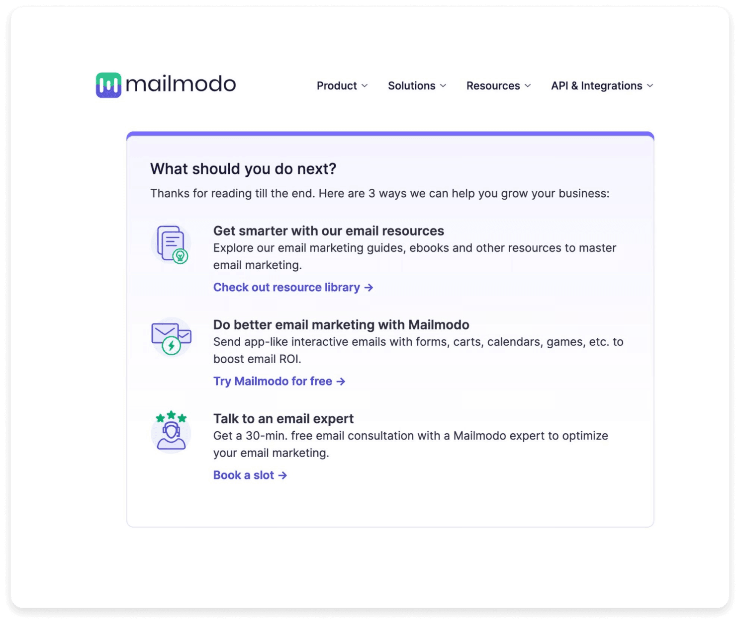In-built subscribe buttons