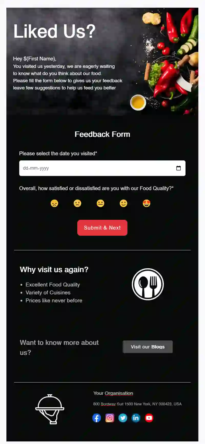 Customer Feedback Email Template