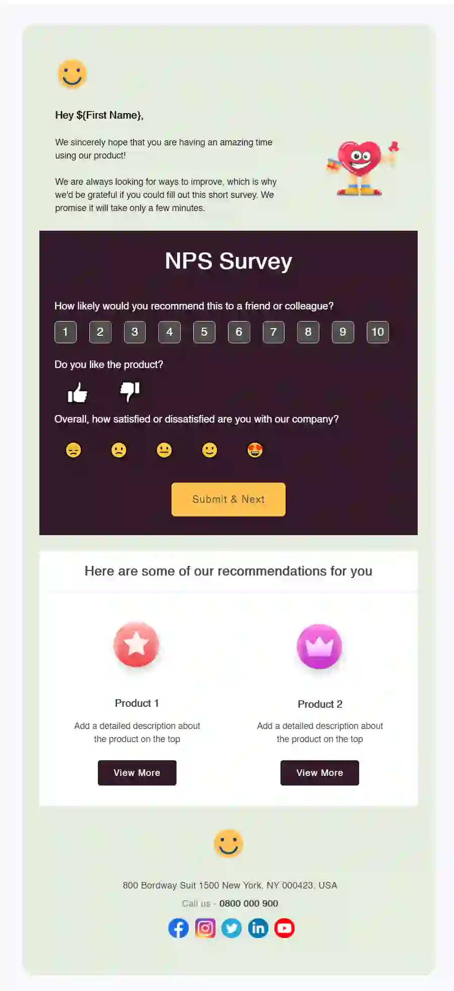 NPS Survey Email Template