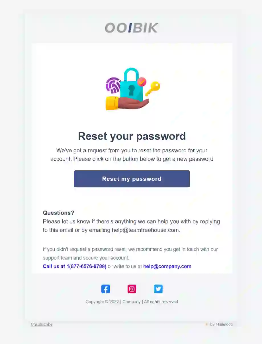 Password Reset Email Template