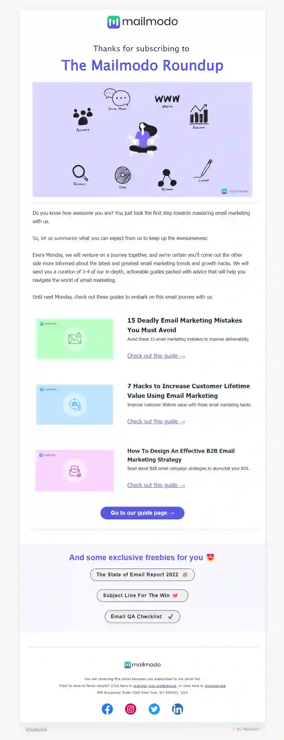 Newsletter Welcome Email Template