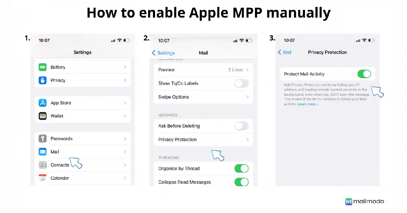 Steps to enable Apple MPP feature in