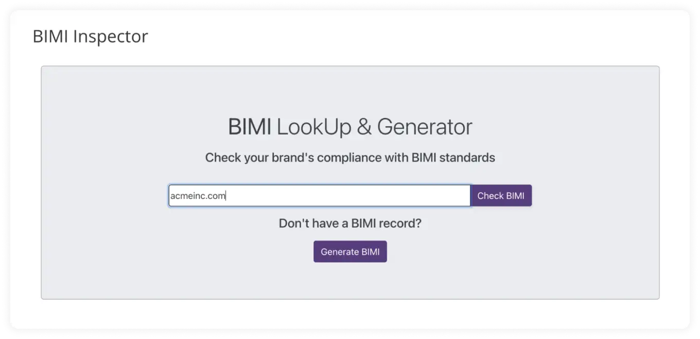 BIMI inspector tool