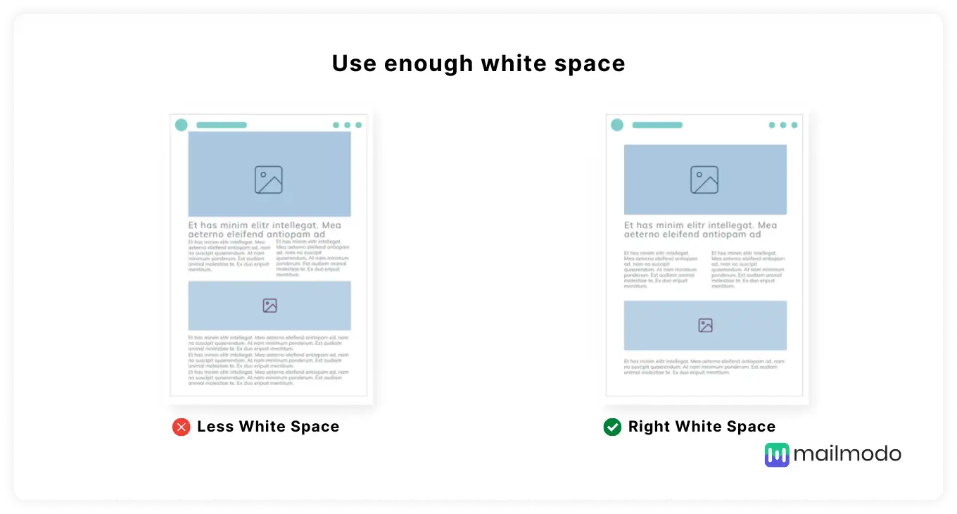 White space for better readibility