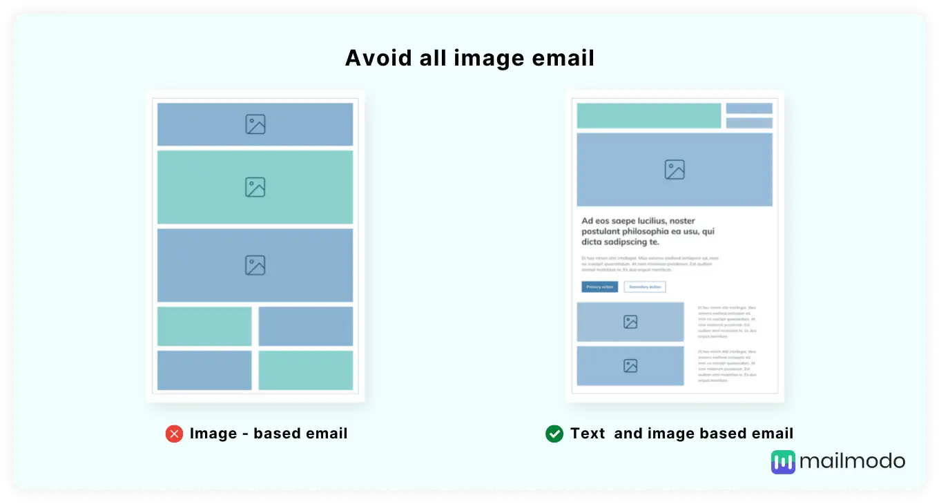 Avoid all image emails