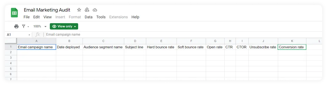 Google sheet database